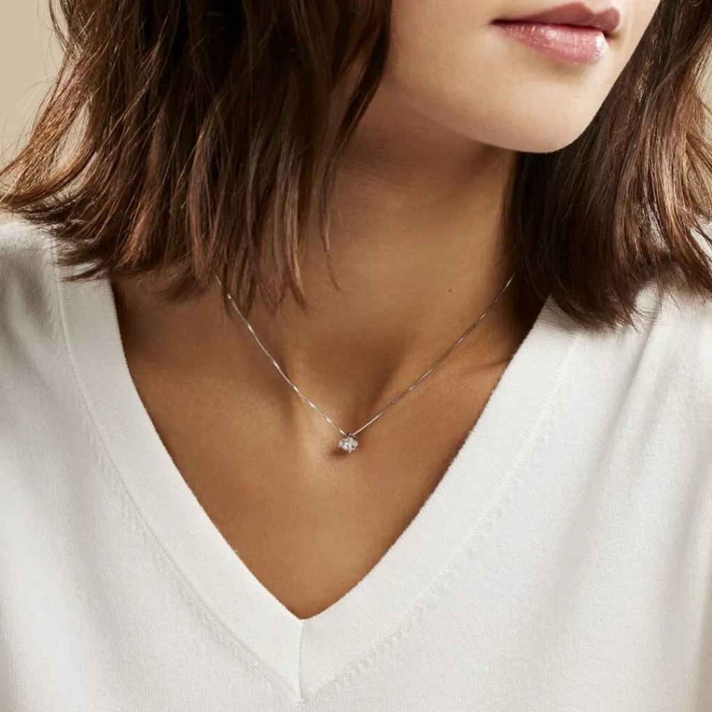 Histoire d'Or Collier Giulya Argent Blanc Oxyde De Zirconium Discount