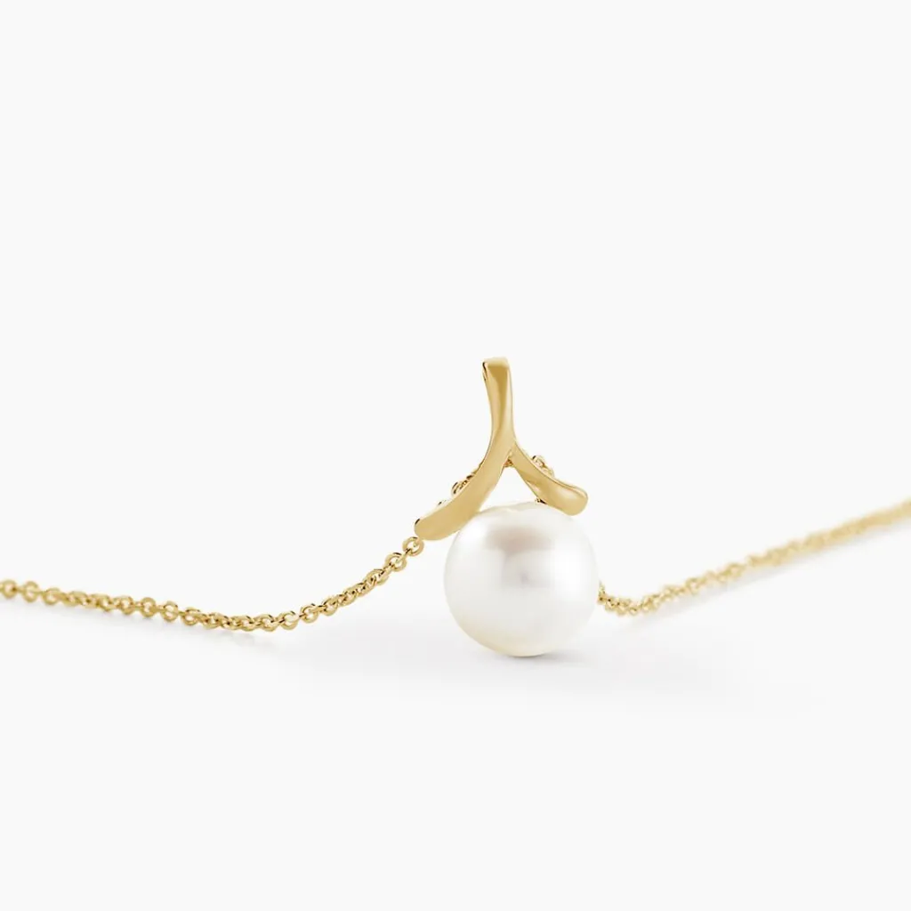 Histoire d'Or Collier Gladdie Or Jaune Perle De Culture Clearance