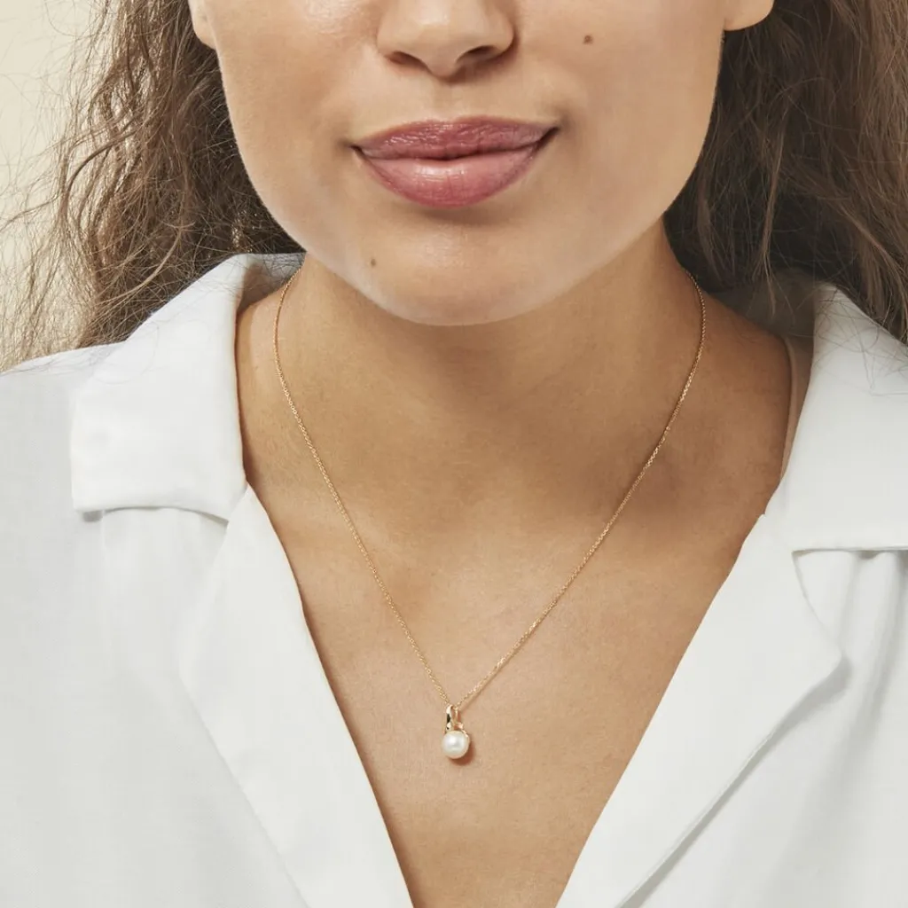 Histoire d'Or Collier Gladdie Or Jaune Perle De Culture Clearance