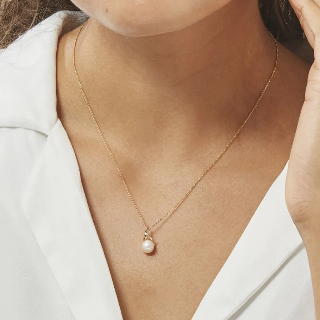 Histoire d'Or Collier Gladdie Or Jaune Perle De Culture Clearance