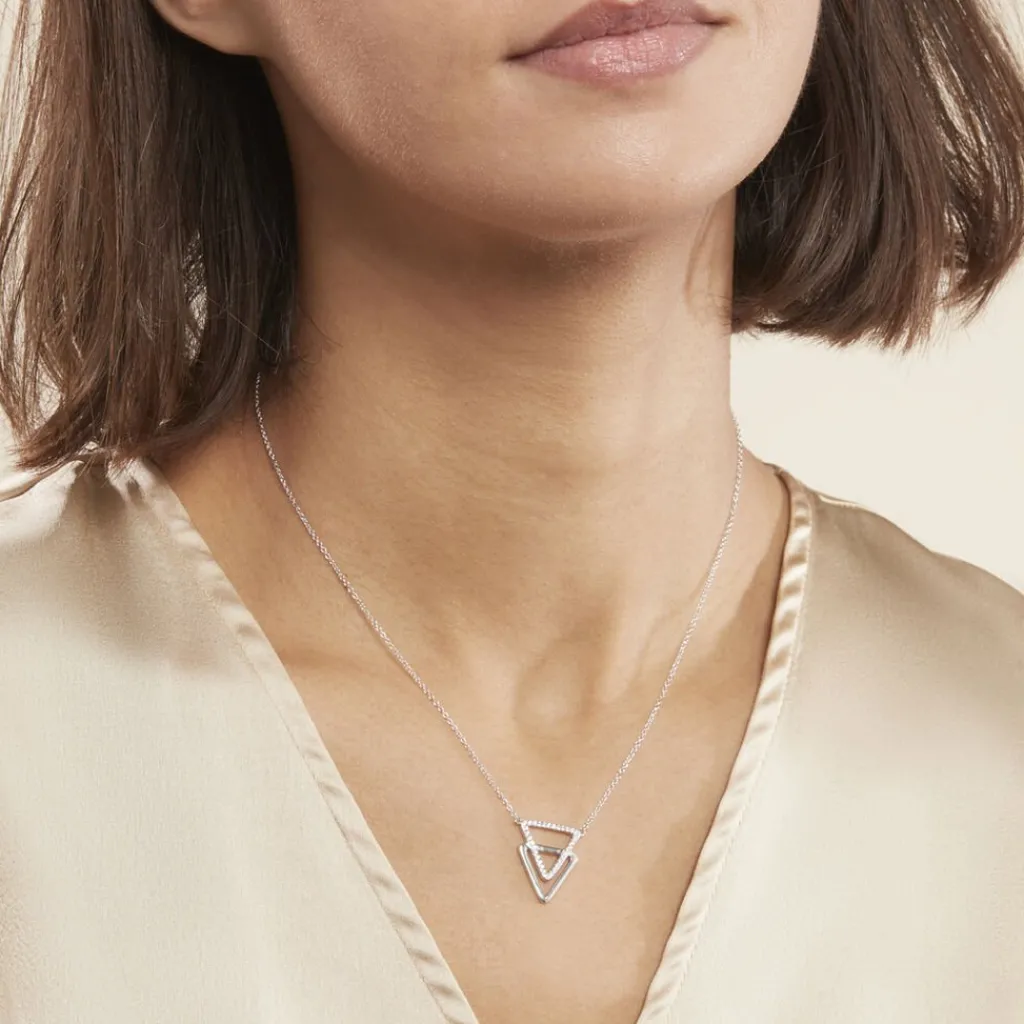 Histoire d'Or Collier Glorya Argent Blanc Oxyde De Zirconium Sale