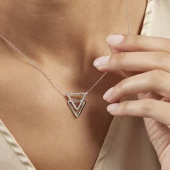 Histoire d'Or Collier Glorya Argent Blanc Oxyde De Zirconium Sale