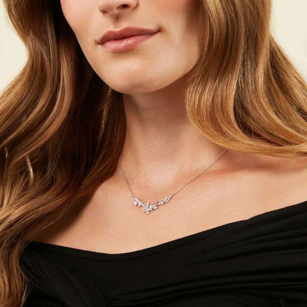 Histoire d'Or Collier Glow Up Argent Blanc Oxyde De Zirconium Best