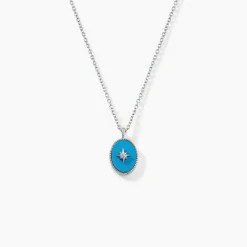 Histoire d'Or Collier Goddess Argent Blanc Turquoise argent blanc turquoise bleu Sale