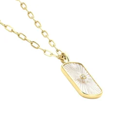 Histoire d'Or Collier Goddess Argent Doré Nacre Oxyde De Zirconium argent doré nacre blanc Sale