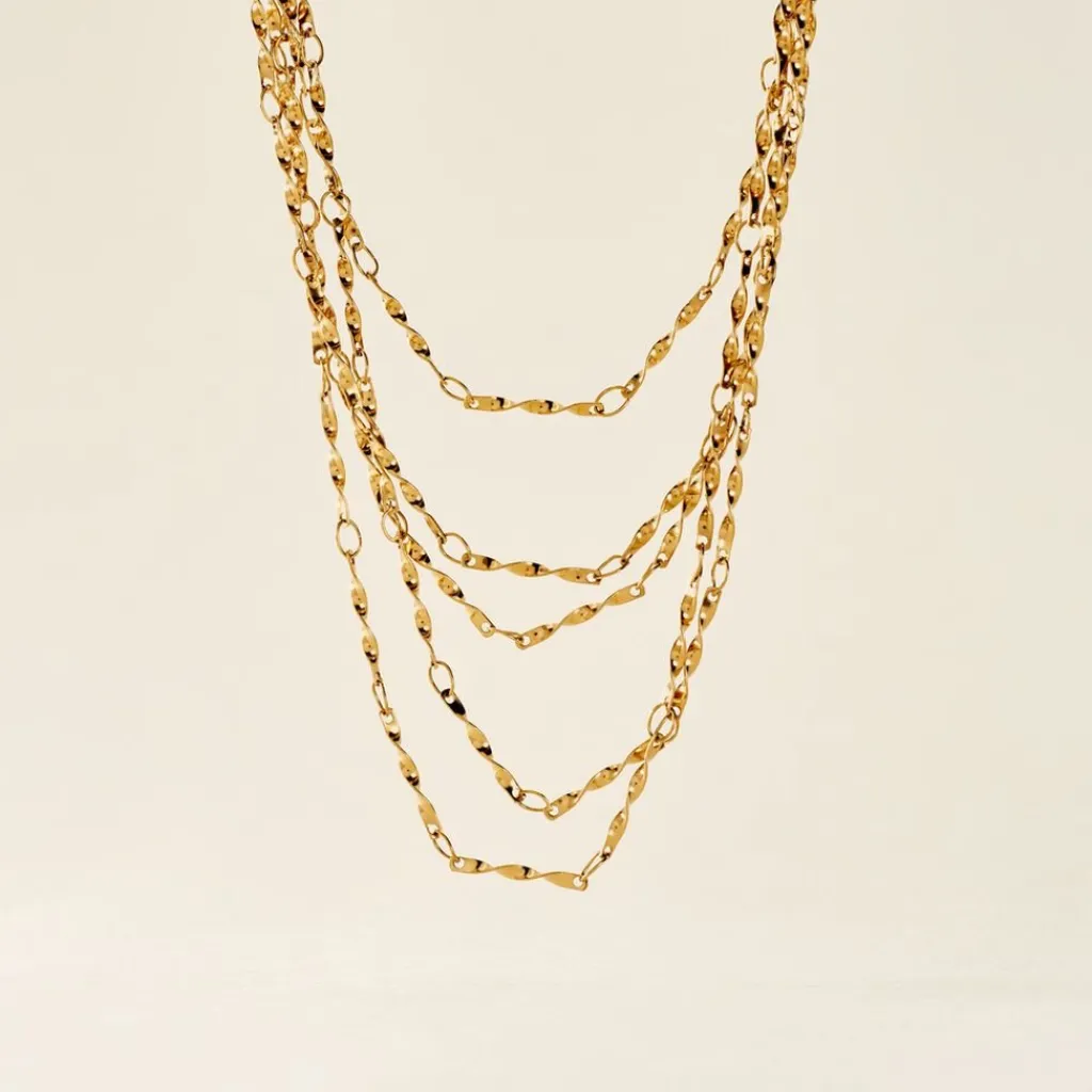 Histoire d'Or Collier Golden Liana Acier Jaune Discount