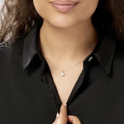 Histoire d'Or Collier Goutte De Zirconium or blanc oxyde