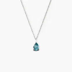 Histoire d'Or Collier Goutte Or Blanc Topaze or blanc topaze london blue Outlet