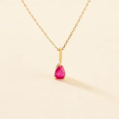 Histoire d'Or Collier Goutte or jaune rubis Outlet