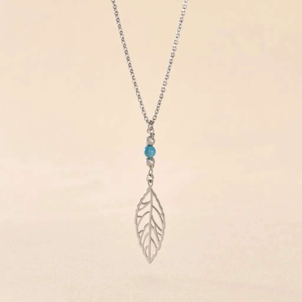 Histoire d'Or Collier Grethel Argent Blanc Turquoise Hot