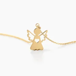 Histoire d'Or Collier Hallie Ange Et Coeur Or Jaune Hot