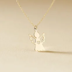 Histoire d'Or Collier Hallie Ange Et Coeur Or Jaune Hot