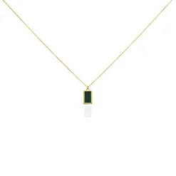 Histoire d'Or Collier Hallie Or Jaune Malachite or jaune malachite vert Best