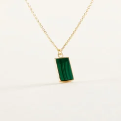 Histoire d'Or Collier Hallie Or Jaune Malachite or jaune malachite vert Best