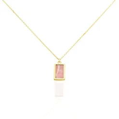 Histoire d'Or Collier Hallie Or Jaune Rhodochrosite or jaune rhodochrosite corail Outlet