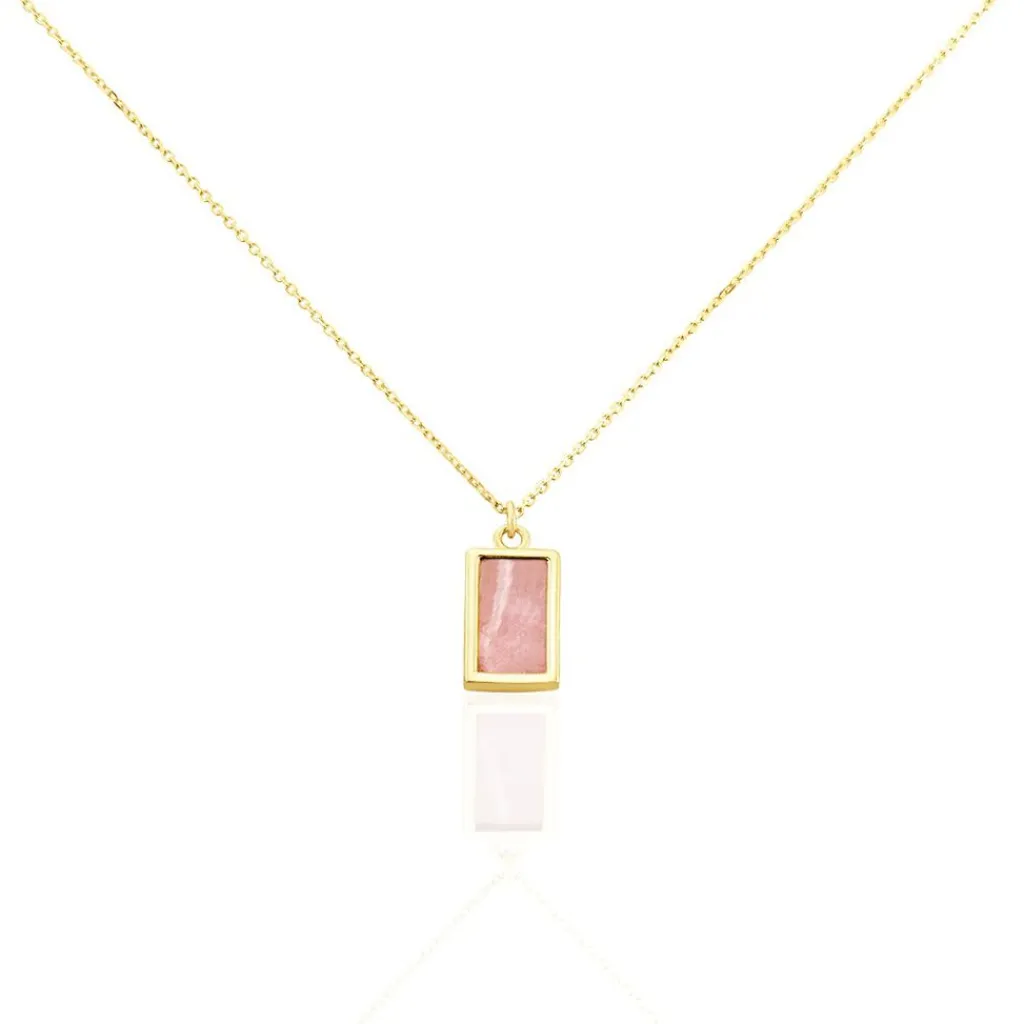 Histoire d'Or Collier Hallie Or Jaune Rhodochrosite or jaune rhodochrosite corail Outlet