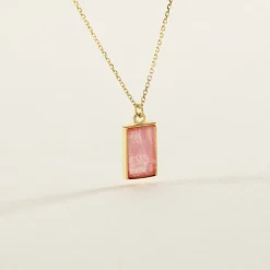 Histoire d'Or Collier Hallie Or Jaune Rhodochrosite or jaune rhodochrosite corail Outlet