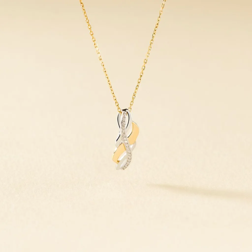 Histoire d'Or Collier Helene Or Bicolore Diamant Hot