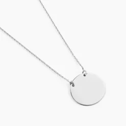 Histoire d'Or Collier Helenia Pastille Gravable or blanc Clearance