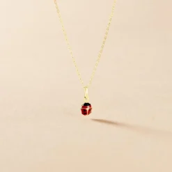 Histoire d'Or Collier Helidie Coccinelle Or Jaune Sale