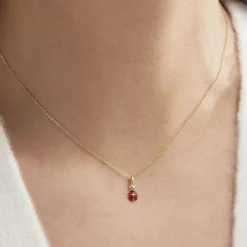 Histoire d'Or Collier Helidie Coccinelle Or Jaune Sale