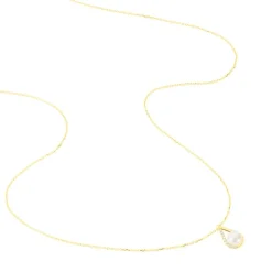 Histoire d'Or Collier Helin Or Jaune Perle De Culture Et Oxyde De Zirconium Clearance