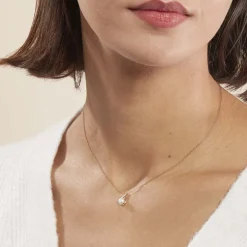 Histoire d'Or Collier Helin Or Jaune Perle De Culture Et Oxyde De Zirconium Clearance