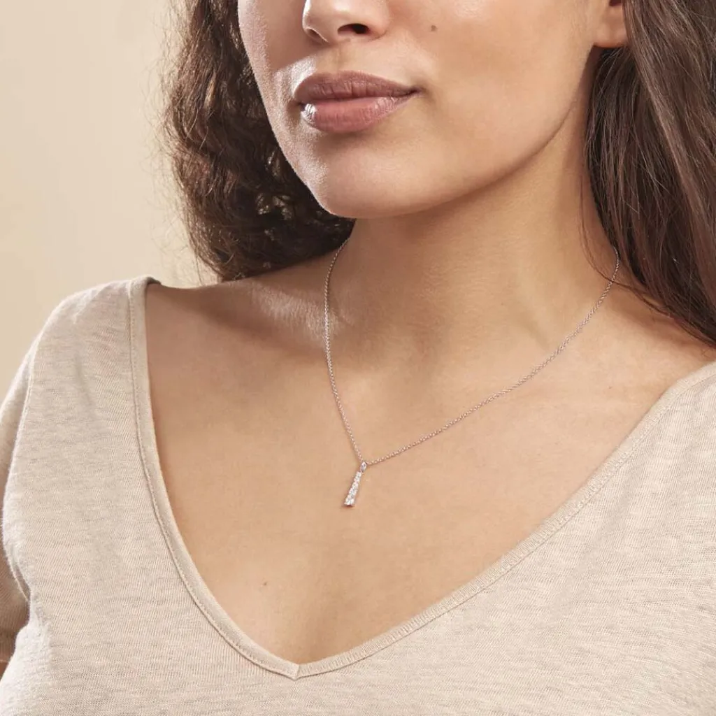 Histoire d'Or Collier Henriet Argent Blanc Oxyde De Zirconium Sale