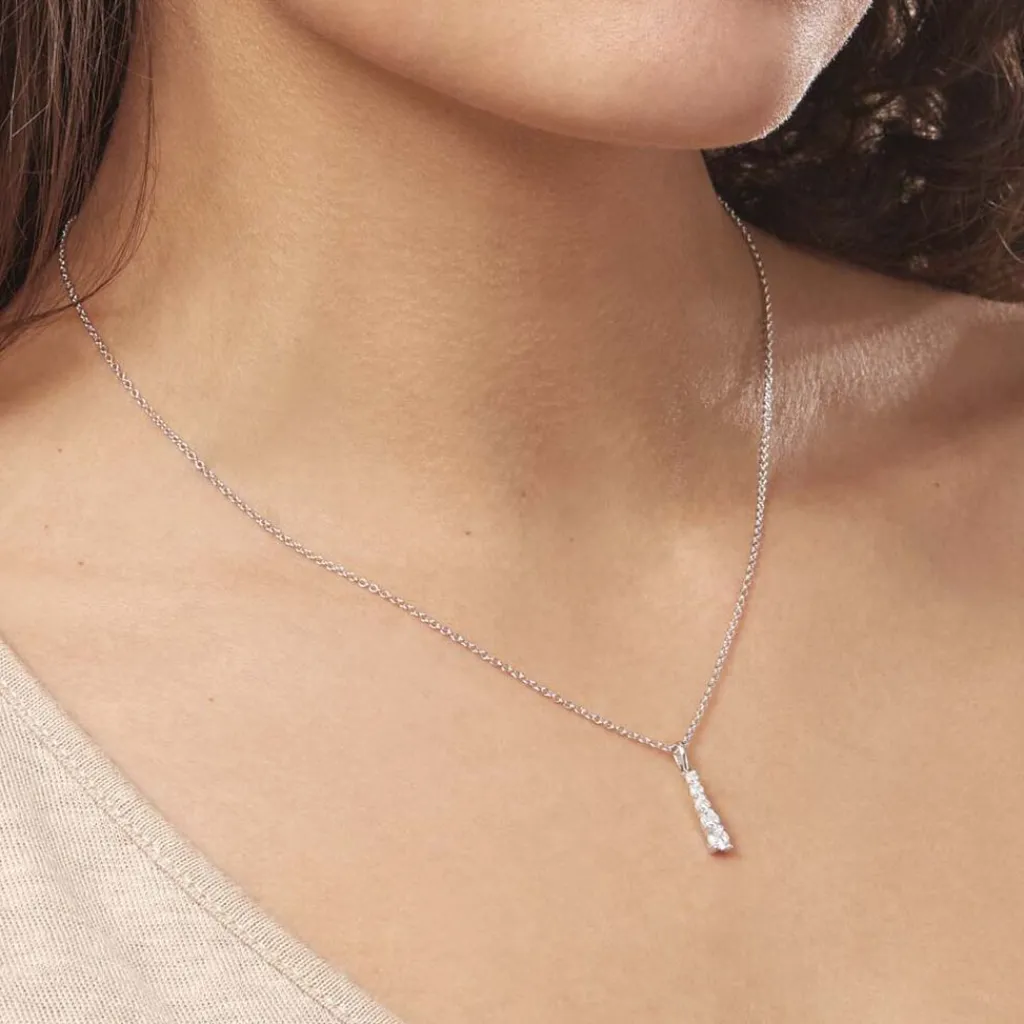 Histoire d'Or Collier Henriet Argent Blanc Oxyde De Zirconium Sale