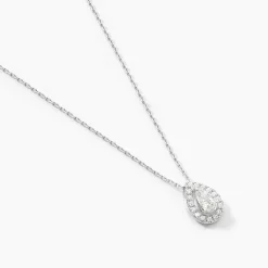 Histoire d'Or Collier Hildana Or Blanc Oxyde De Zirconium