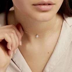 Histoire d'Or Collier Hildana Or Blanc Oxyde De Zirconium