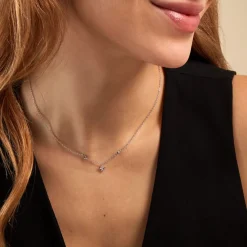 Histoire d'Or Collier Honey Argent Blanc Oxyde De Zirconium Sale