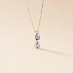 Histoire d'Or Collier Huffie Plaqué Or Jaune Pierre D'imitation Best