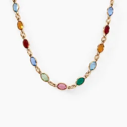 Histoire d'Or Collier Ilvaae Plaqué Or Jaune Pierre De Synthese New