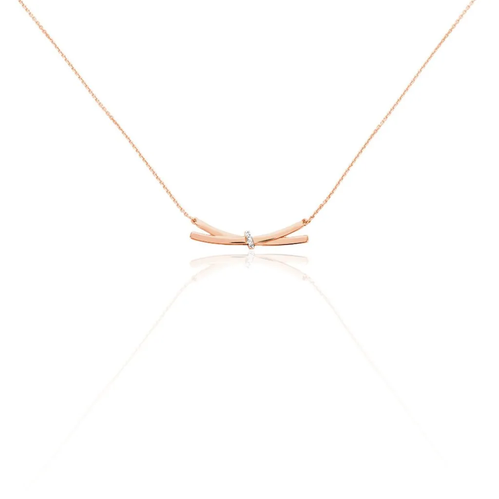 Histoire d'Or Collier Ilvia Or Rose Diamant Best