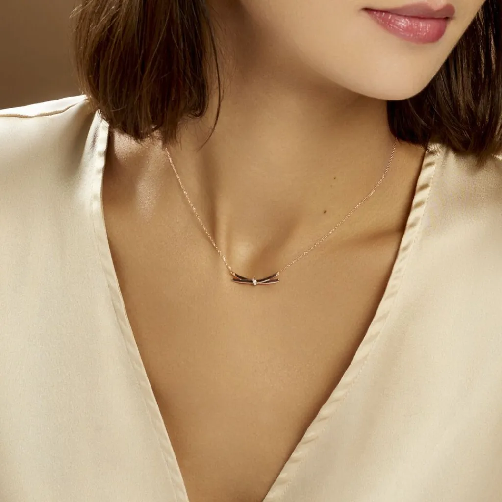 Histoire d'Or Collier Ilvia Or Rose Diamant Best