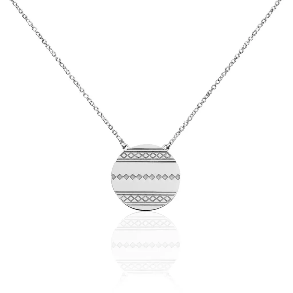 Histoire d'Or Collier Inca Argent Blanc Hot