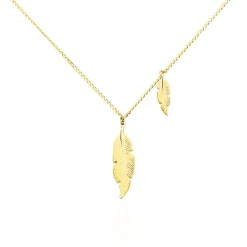 Histoire d'Or Collier Indian Nature Feuilles Or Jaune