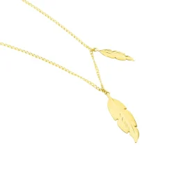 Histoire d'Or Collier Indian Nature Feuilles Or Jaune