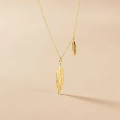 Histoire d'Or Collier Indian Nature Feuilles Or Jaune