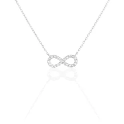 Histoire d'Or Collier Infini Empierre Or Blanc Diamant Sale