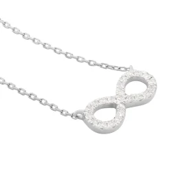 Histoire d'Or Collier Infini Empierre Or Blanc Diamant Sale