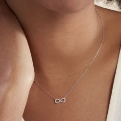 Histoire d'Or Collier Infini Empierre Or Blanc Diamant Sale