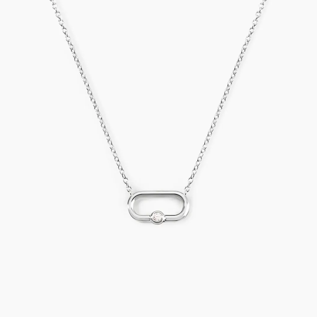 Histoire d'Or Collier Infini Pop De Zirconium argent blanc oxyde New