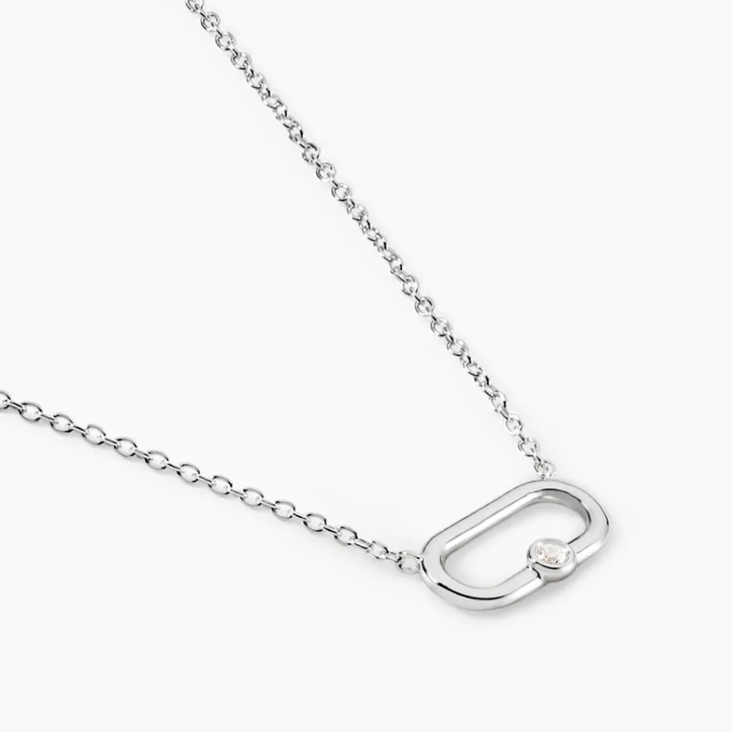 Histoire d'Or Collier Infini Pop De Zirconium argent blanc oxyde New