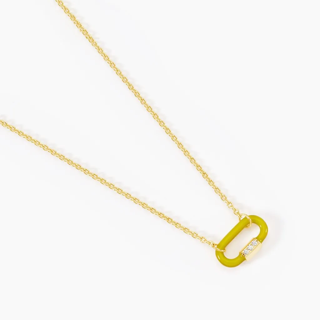 Histoire d'Or Collier Infini Pop Argent Jaune Oxyde De Zirconium