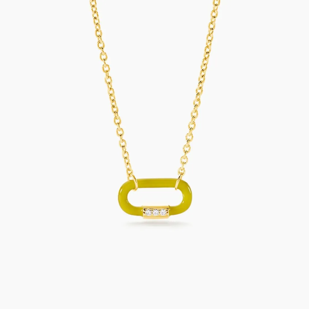 Histoire d'Or Collier Infini Pop Argent Jaune Oxyde De Zirconium