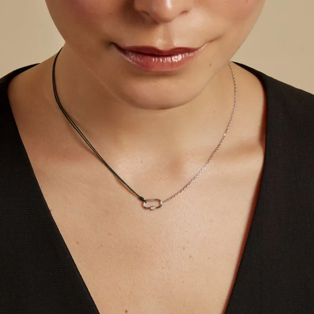 Histoire d'Or Collier Infini Pop De Zirconium argent blanc oxyde