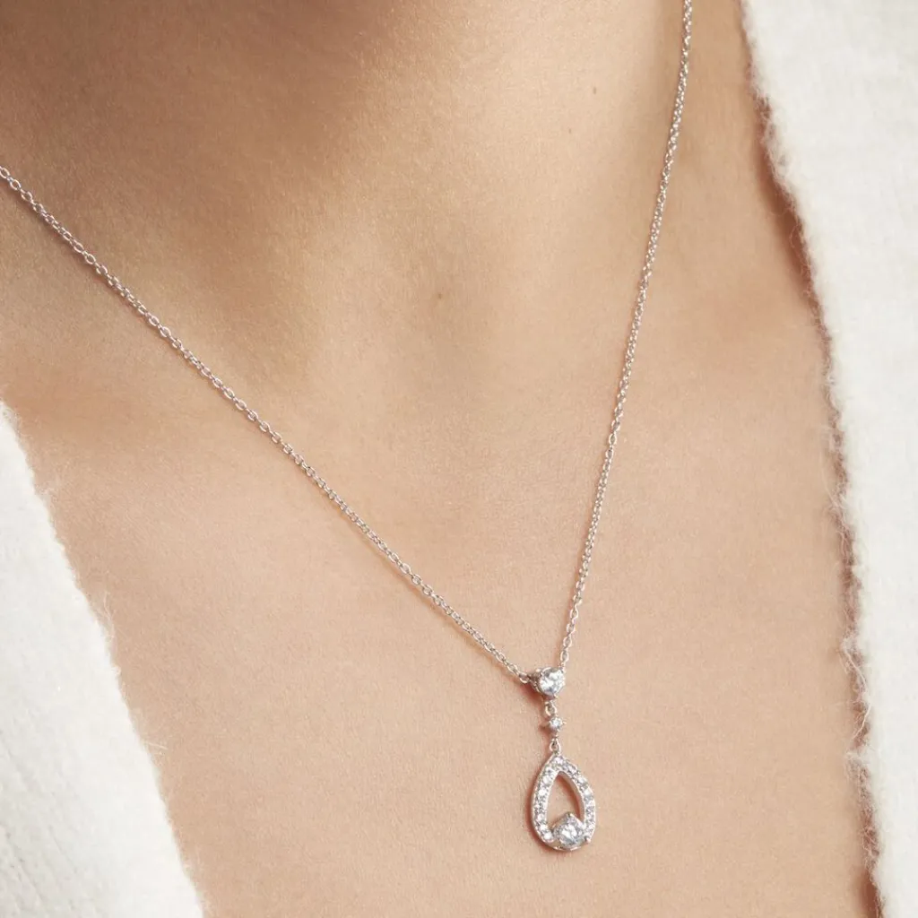 Histoire d'Or Collier Istanbul Argent Blanc Oxyde De Zirconium Sale