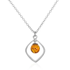 Histoire d'Or Collier Iva Argent Blanc Ambre Discount